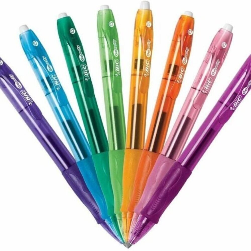 8 Pack Bic Gel-ocity Gel Pens .7 mm Smooth Writing Vivid Colors - Picture 2 of 3